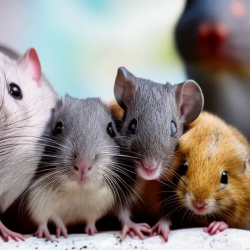 

This image shows a variety of small rodents, including a rat, guinea pig, hamster, and gerbil, all in a loving embrace. It is a perfect illustration for an article about choosing the right pet rodent for your family
