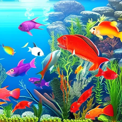 

The image shows a large aquarium filled with a variety of colorful fish and plants. The aquarium is well-maintained and balanced, with the fish and plants living in harmony. The image is a perfect illustration for the article, showing how