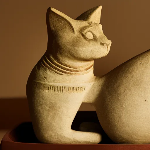 

This image shows an ancient Egyptian sculpture of a cat, symbolizing the long history of cats in mythology and legend. The sculpture is a reminder of the important role cats have played in many cultures throughout history, from ancient Egypt to the present day