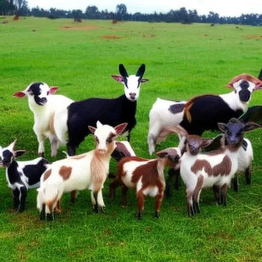 

This image shows a small herd of miniature goats, with a variety of different colors and markings. They are standing in a grassy field, with a fence in the background. The article discusses the different breeds of miniature goats and how to choose