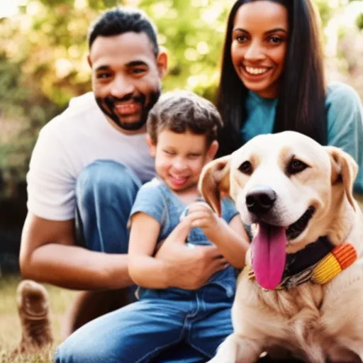 

This image shows a happy family with their adopted pet dog, illustrating the joy and satisfaction that comes with responsibly and ethically adopting a pet. The article emphasizes the importance of adopting animals responsibly and ethically, rather than buying them from pet stores